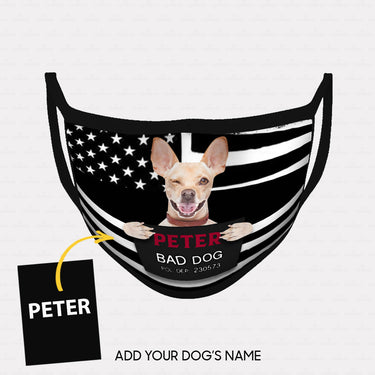 Personalized Dog Gift Idea - Bad Dog Winking Eye For Dog Lovers - Cloth Mask